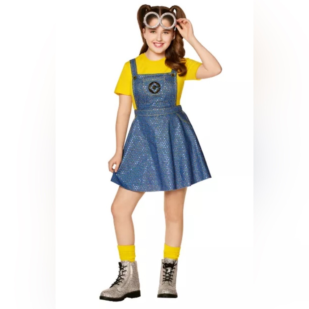Kids Kevin Minion Bling Dress Costume. Children’s Medium (8-10)